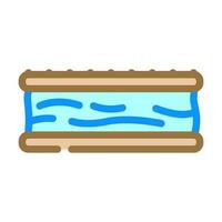 ice cream sandwich food snack color icon vector illustration