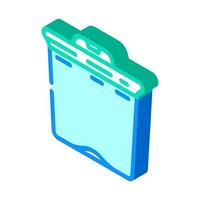 lunch box plastic healthy isometric icon vector illustration