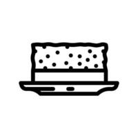 lemon bar food snack line icon vector illustration