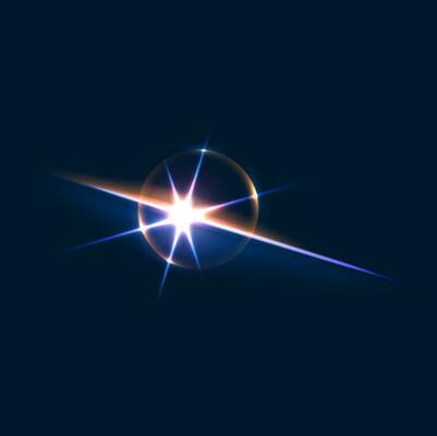 Sparkle flare flash effect, glow light, star shine