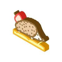 hedgehog autumn autumn season isometric icon vector illustration