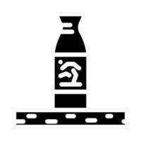 sake bottle japanese food glyph icon vector illustration