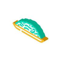 seaweed salad japanese food isometric icon vector illustration