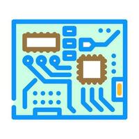 circuito tablero eléctrico ingeniero color icono vector ilustración