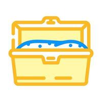 lunch box plastic container color icon vector illustration