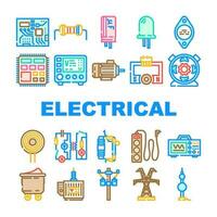 engineer worker industry icons set vector