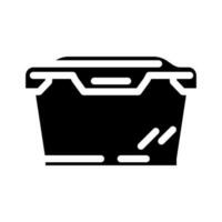 lunch box glass school glyph icon vector illustration