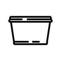 lunch box plastic school line icon vector illustration