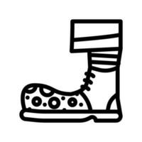 clown feet carnival vintage show line icon vector illustration