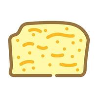 banana bread slice food snack color icon vector illustration