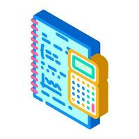 calculate math science education isometric icon vector illustration