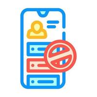 file deny color icon vector illustration