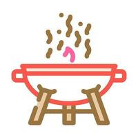 grill smell color icon vector illustration