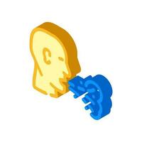 breath smell isometric icon vector illustration