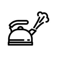 steam smell line icon vector illustration