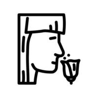 sense smell line icon vector illustration