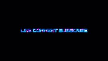 Loop Like Comment Subscribe blue pink neon text effect video