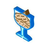 chocolate mousse food snack isometric icon vector illustration