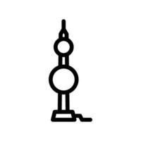 lightning rod electrical engineer line icon vector illustration