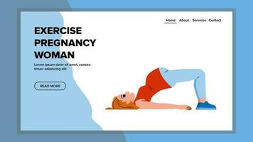 exercise pregnancy woman vector