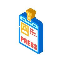 prensa pasar Noticias medios de comunicación isométrica icono vector ilustración