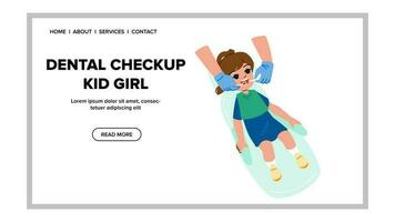 dental checkup kid girl vector