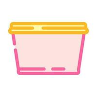 lunch box plastic school color icon vector illustration