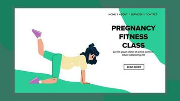 pregnancy fitness class vector