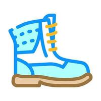 winter boots season color icon vector illustration