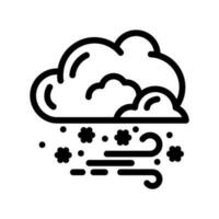 winter storm season line icon vector illustration