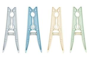 Clothes pegs. Set of colorful clothespins. photo