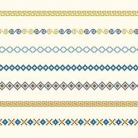 Cross Stitch Borders, Line Borders Pattern , pixel art line border, borders and frames pattern, vector