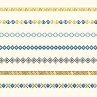 Cross Stitch Borders, Line Borders Pattern , pixel art line border, borders and frames pattern, vector