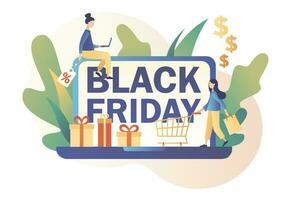 Black Friday Big Sale concept. Modern flat cartoon style. Vector illustration