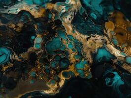 Bright fluid marble paint pattern Dynamic liquid shapes background created with technology photo