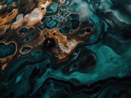 Bright fluid marble paint pattern Dynamic liquid shapes background created with technology photo