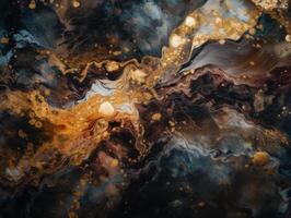 Bright fluid marble paint pattern Dynamic liquid shapes background created with technology photo