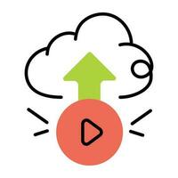 Trendy Cloud Upload vector
