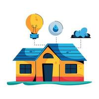 Trendy Smart Home vector