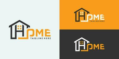 hogar permanecer logo diseño con sencillo concepto vector