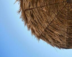 Sun umbrella, view from below. photo