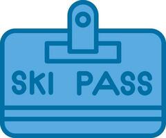 Ski pass Vector Icon Design