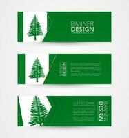 Set of three horizontal banners with flag of Norfolk Island. Web banner design template in color of Norfolk Island flag. vector