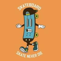Skateboard Character Vector Art Illustration