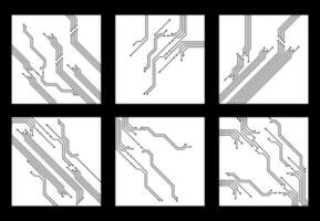 Set of printed circuit board. digital circuit board. set of electric circuit board background. electric circuit board vector. digital electrical circuit connection system. Microelectronics Circuits. vector