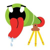 Trendy Telescope Emoji vector