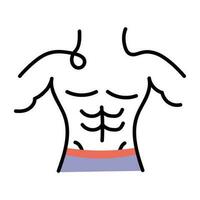 Trendy Six Pack vector