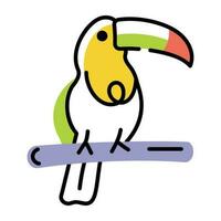 Trendy Toucan Bird vector