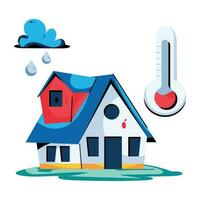 Trendy Rain House vector