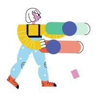 Trendy Toggle Buttons vector